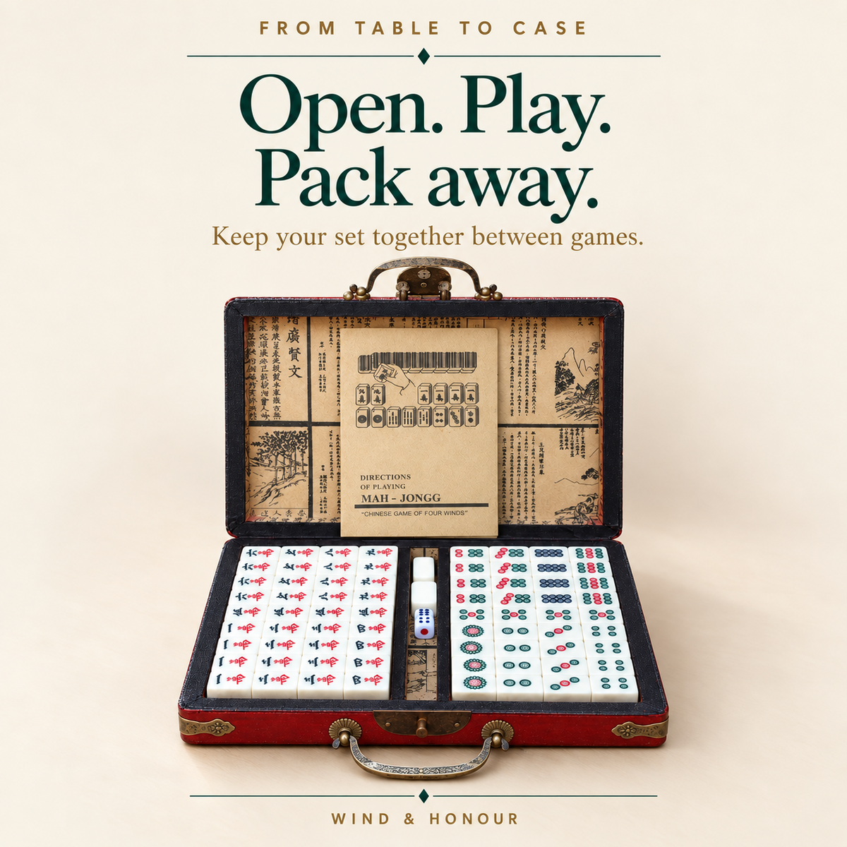 Travel Mahjong Set with Case